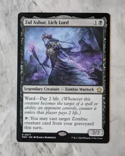 Zul Ashur, Lich Lord | MTG FDN Foundations | Black Zombie Warlock Rare EDH | NM - Image 1