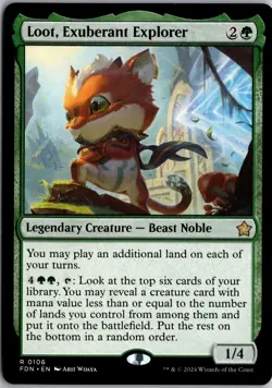 Loot, Exuberant Explorer 106 Rare Foundations Magic: The Gathering Near Mint - Image 1