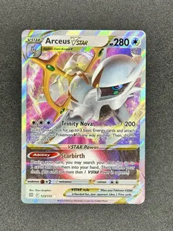Pokemon TCG Arceus VSTAR Holo Card 123/172 Brilliant Stars Full Art Ultra Rare - Image 1