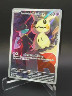 Pokemon Team Rocket's Mimikyu 238/217 Full Art Psychic HP 60 ASC EN Mint 💎 - Image 1