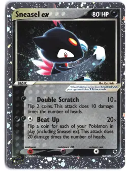 Sneasel ex 103/109 Holo EX Rare Ruby & Sapphire Pokemon - Image 1