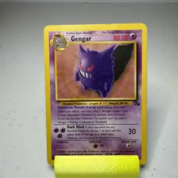 Gengar 20/62 Fossil Pokemon Card TCG Non-Holo Rare 1999 MP - Image 1