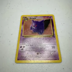 Gengar 20/62 Fossil Pokemon Card TCG Non-Holo Rare 1999 MP - Image 3