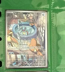 Pokemon Squirtle Illustration Rare Holo SV07: Stellar Crown 148/142 NM - Image 1