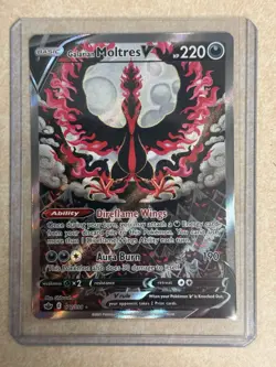 Pokemon Galarian Moltres V 177/198 Ultra Rare Full Art Holo Chilling Reign Card - Image 1