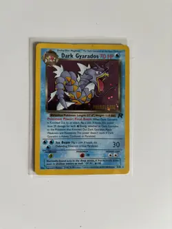 Pokemon Dark Gyarados Holo Half Swirl 8/82 Prerelease Team Rocket - Image 1