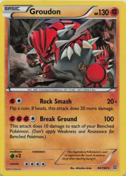 Groudon (XY Primal Clash) 84/160 Holo Holo Rare Deck Exclusives Cracked Ice - Image 1