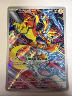 2024 Pokemon Zeraora Scr En- Stellar Crown Illustration Rare 151/142 - Image 1