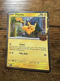 Pokemon TCG 1x Pikachu 018/091 Cosmos HOLO POKEMON Halloween 2024 NM - Image 2