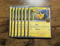 Pokemon TCG 1x Pikachu 018/091 Cosmos HOLO POKEMON Halloween 2024 NM - Image 3