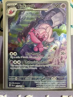 Pokemon Tinkatuff Illustration Rare Full Art Holo Sv02 Paldea Evolved 217/193 - Image 1
