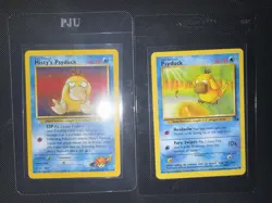 FREE SHIPPING!! Pokemon TCG Misty's Psyduck Gym Challenge AND Psyduck Fossil LP - Image 1