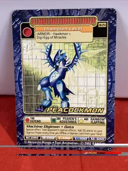 Digimon BO-254 Peacockmon Card Digi-Battle Series 5 2002 Bandai - Image 1