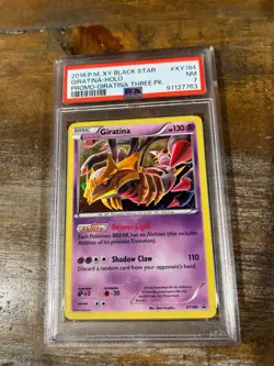POKEMON 2016 Black Star Promo GIRATINA Holo Three Pack #XY184 PSA 7 Near Mint 2 - Image 1