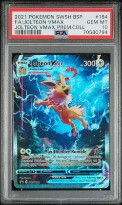 Pokemon Promo SWSH184 Jolteon VMAX Premium Collection PSA 10 - Image 1