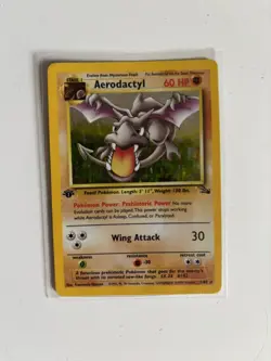 Aerodactyl 1st Edition Holo - Fossil 1999 - Vintage #1/62 Pokemon - Image 1