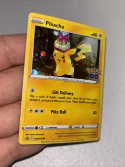 Pikachu SWSH234 Cosmos Holo Promo SWSH Black Star Pokemon Birthday Gift - Image 1