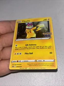 Pikachu SWSH234 Cosmos Holo Promo SWSH Black Star Pokemon Birthday Gift - Image 3