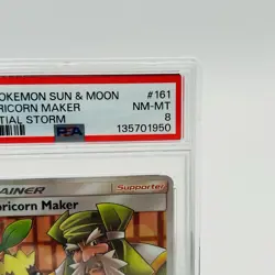 APRICORN MAKER 2018 Pokemon #161/168 PSA 8 NM-MT S&M Celestial Storm Full Art - Image 3