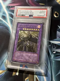 PSA 10 E-HERO MAGMA NEOS TAEV-ULTIMATE RARE YUGIOH! 2007 JP043 *LOW POP* - Image 2