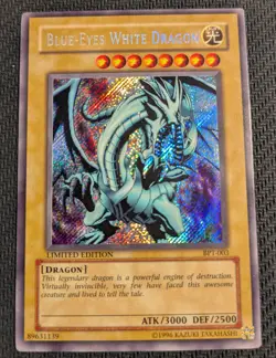 Yugioh Blue-Eyes White Dragon BPT-003 Secret Rare LP! - Image 1