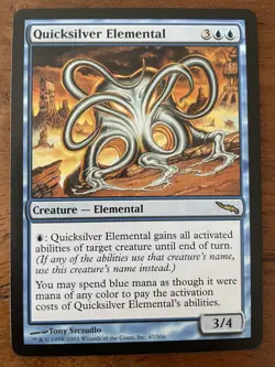 MTG - Quicksilver Elemental - Mirrodin (Rare) Excellent condition - Image 1