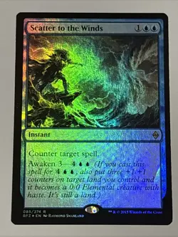 MTG Battle For Zendikar Scatter to the Winds Foil 185/274 LP Rare - Image 1