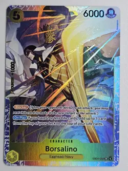 One Piece Trading Card Game Borsalino SR EB04-058 English Version Yellow - Image 1