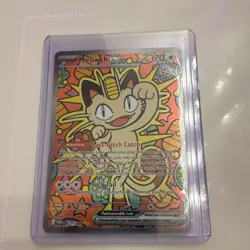 Pokemon Meowth EX 121/088 POR Full Art Holo 170 HP 60 Attack Card - Image 1
