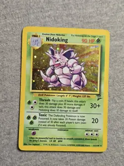 Nidoking 011/130 Base Set 2 Holo Rare Pokemon Card 2000 - Image 1