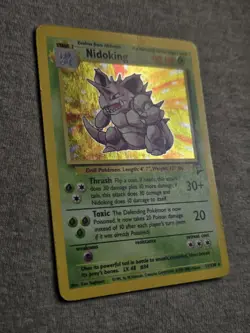 Nidoking 011/130 Base Set 2 Holo Rare Pokemon Card 2000 - Image 3
