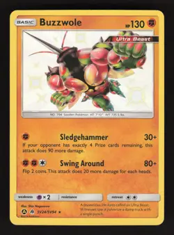 Buzzwole SV24/SV94 Pokemon Hidden Fates Shiny Holo Card - Image 1