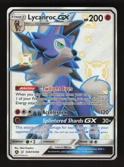 Lycanroc GX SV67/SV94 Pokemon Hidden Fates Holo Full Art Card - Image 1