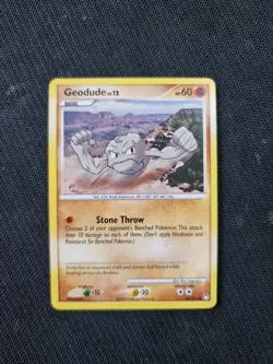 Geodude - 84/123 - Common - Mysterious Treasures - 2007 - Pokemon Card - LP - Image 1