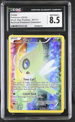 CGC 8.5 Celebi 2016 Black Star Promos XY111 Pokemon Card - Image 1