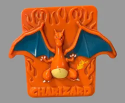 Vintage Retro Pokemon Figural Embossed Charizard Playing Trading Card Case - Image 1