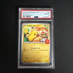 Pikachu 020/M-p McDonald's Happy Set Promo Pokemon Card PSA 10 Gem MT Burgerchu - Image 3