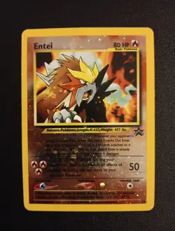 🔥Entei #34 Wizards Black Star Promo Holo Pokemon Card🔥 Second Movie Promo💥 - Image 1