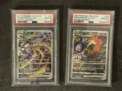 PSA10 Set Charizard & Mewtwo SAR VSTAR Universe Pokemon Card Japanese - Image 1