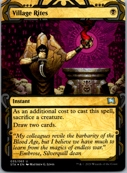 Village Rites (Foil Etched) Strixhaven: Mystical Archives NM Foil - Image 1