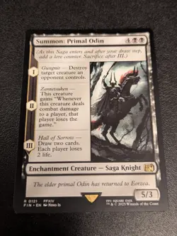 Summon Primal Odin - FIN 121 FFXIV Rare Final Fantasy Magic the Gathering MTG - Image 1