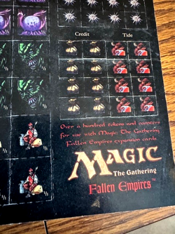 Vintage Magic The Gathering Fallen Empires Unpunched Token Counter Sheet WOTC - Image 5