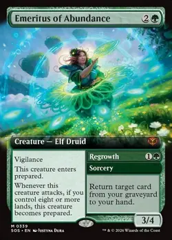 Emeritus of Abundance x1 Extended Art Secrets of Strixhaven SOS NM MTG - Image 1
