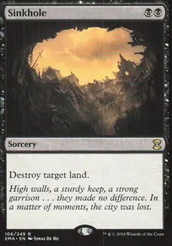 Sinkhole 106 Rare Eternal Masters Magic: The Gathering Moderately Played - Image 1