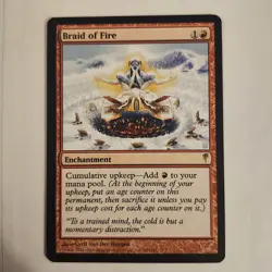 MTG Magic The Gathering - Braid of Fire - Coldsnap NM - Image 1