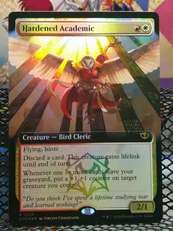 Hardened Academic (Ext Art) | 351 | MTG | Secrets of Strixhaven | Foil | - Image 1