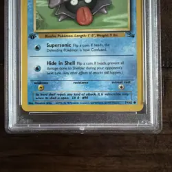 1999 POKEMON FOSSIL 1ST ED #54 SHELLDER PSA 7 - Image 3
