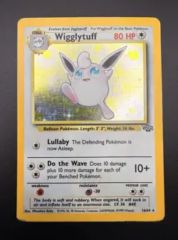 Pokemon Wigglytuff 16/64 Jungle Holo Rare Unlimited Stage 1 1999 - Image 1