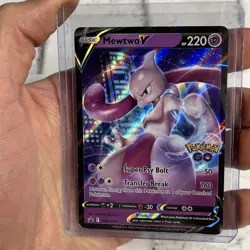 Mewtwo V SWSH223 Black Star Promos GO Stamped Ultra Rare Holo Pokemon 2022 LP - Image 1