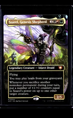 2025 MTG Magic the Gathering EOC Commander Borderless #4Szarel Genesis Shepherd - Image 1